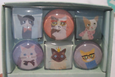 New in Box Lot of 6 Cat Portrait Magnets 1