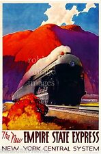  New York Central Train Poster Railroad Empire State Express art deco print 1939 picture