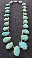 FEDERICO JIMENEZ SPECTACULAR STERLING SILVER TURQUOISE NECKLACE 151.3 GRAMS picture