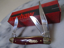 Kershaw Brandywine Stockman 3 Blade Pocket Knife 4382RB D2 Red Bone Folder New picture
