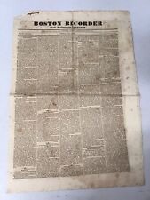 Boston Recorder Nathaniel Willis July 25, 1828 No 30 Vol XIII Newspaper picture