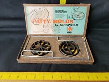 Vintage Griswold  Patty Molds Set Shallow Pattern Cast Iron Orginal Box NOS  picture