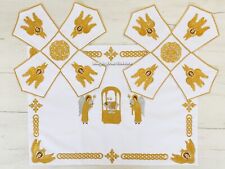 Church Embroidered Chalice Covers Set Covers & Veil Gabardine 27.55
