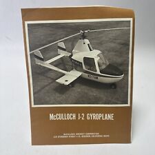 Vintage McCulloch J-2 Gyroplane Brochure EL Segundo California picture
