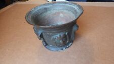 ANTIQUE BRONZE SPANISH PHARMACEUTICAL/APOTHECARY MORTAR BOWL W PATINA INTL SALE picture
