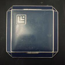 Cobalt Blue Lucien Lelong Vintage Lacquer & Chrome Powder Compact 1940’s RARE picture