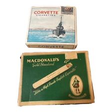 1940s Corvette Cigarette Package EMPTY and Macdonald's Export Package EMPTY picture
