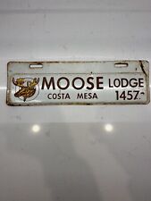 VINTAGE MOOSE LODGE LICENSE PLATE TOPPER Costa Mesa 1457 Loyal Order of Moose picture