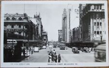 Melbourne, Victoria, Australia 1948 Realphoto Postcard, Swanston Street Rppc picture