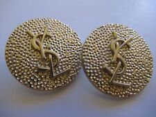 YSL  2 buttons  LIGHT GOLD  tone METAL 25 mm   THIS IS FOR 2 picture