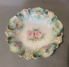 Antique RS Prussia Floral Decorated Porcelain Bowl picture