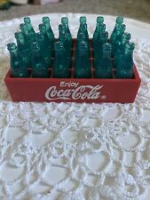 24 Miniature Coca Cola Bottles In Red Crate  picture