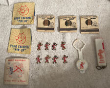 17 Pc 1951 1955 Reddy Kilowatt MIGHTY ATOM Enameled Pin-Backs Penny Matchbooks + picture