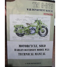 Solo Harley-Davidson Model WLA Technical Manual - WW2 USA ARMY reprint NEW BOOK picture