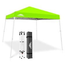  10x10 Slant Leg Pop-up Canopy Tent Easy One Person 10'x10' Fluorescent Green picture