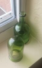 Vintage Avocado Green Glass Bottle/ Matchstick Holder Bundle picture