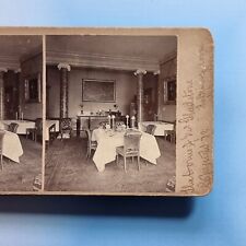 Hawarden Stereoview 3D C1880 Real Photo Cheshire Wm Gladstones House Dining Room picture