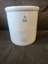 Vintage 2 Gallon Red Wing Union Co Small Wing  Stoneware Crock Red Wing Minn. picture