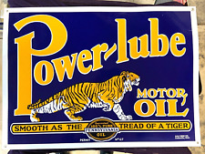 Power Lube Pennsylvania Oil Tiger Sign Gas Oil Embossed Sign 9.0+  picture