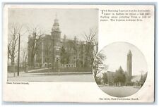 1910 State Normal School And First Presbyterian Church Buffalo NY Postcard picture