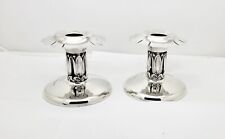 FABULOUS PR. SOLID STERLING SILVER DANISH STYLE K.O.C. PRESENTATION CANDLESTICKS picture