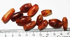 ZURQIEH -AS22547- ANCIENT EGYPT. 1650 - 1550 B.C CARNELIAN BEADS (11pcs) picture