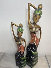 Tribal Native Ladies Vintage Collectable Figurine picture