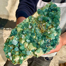 13.2LB NATURAL Green FLUORITE Quartz Crystal Cluster Mineral Specimen picture