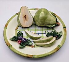 Bella Casa By Ganz 3D Pear Fruit  8” Decorative Plate  picture