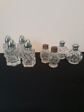 4 Pair Miniature Glass Salt and Pepper Shakers Vintage  picture