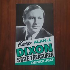 Vintage 1974 Senator Alan Dixon Campaign Poster Illinois State Treasurer 14