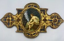 Vintage Italian Florentine Style Unique Wooden Plaque Painted Decoupage picture