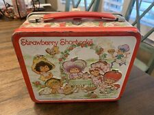 Vintage 1980 1981 Strawberry Shortcake Tin Metal Lunchbox 80s Lunch Box picture