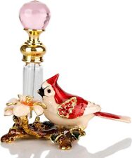 15ml Decorative Glass PerfumeBottleRed Cardinal BirdGirlsGiftsRefillable Vintage picture