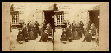 La Visite, ca.1880, stereo vintage stereo print, legend print d'ep picture