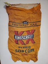 Vintage Northrup King seed corn Sack Kingscrost bag Kerkhoven Minnesota 1957 picture