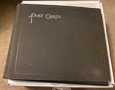 Vintage Postcard Album w/151 PCs Travel Topo Cards & Album in Great Condition picture