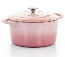 Crock-Pot 5 Quart Enameled Cast Iron Dutch Oven with Lid, Blush Pink -  picture