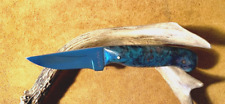 Custom Handmade Fixed Blade Hunting Knife with Sheath USA One of a Kind picture