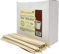 Makerstep 1000 Birch Wood Coffee Stirrers, 7 Inch Coffee Stir Sticks, picture