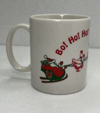 Vintage Rare Bojangles Bo Ho Ho Santa Claus BOJ Sleigh w/chickens Mug Coffee picture