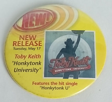 Toby Keith Honkytonk University Logo Yellow Pinback Button picture