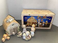 2000 Precious Moments Fall Festival #732494 - 7 Piece Set lighted RETIRED W/Box picture
