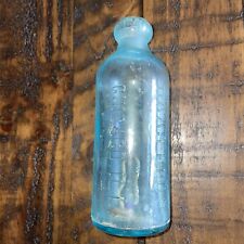 Vintage Haas Bros. Aqua Blob Top Bottle picture