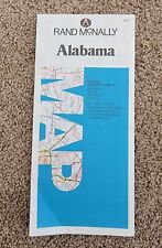 Vintage 1980s Alabama State Map by Rand McNally. Paper Map. picture