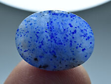 Rare Oval Faceted Fluorescent Afghanite With Lazurite Inclusion 7 Carat picture