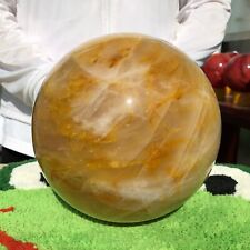 17.3 LB Superb Natural Yellow Gum Flower Quartz Sphere Crystal Ball Mineral picture