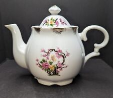 HTF Vintage L & M Royal Halsey Fine Porcelain Teapot Asian Style Design READ picture
