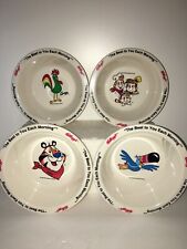Vintage 1995 Kellogg's Cereal Bowls Set  of 4 Characters in Original Packaging picture