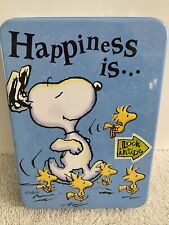 SEALED  PEANUTS UFS SNOOPY WOODSTOCK TIN WITH CANDY BUTTER AND CREAM COWS picture
